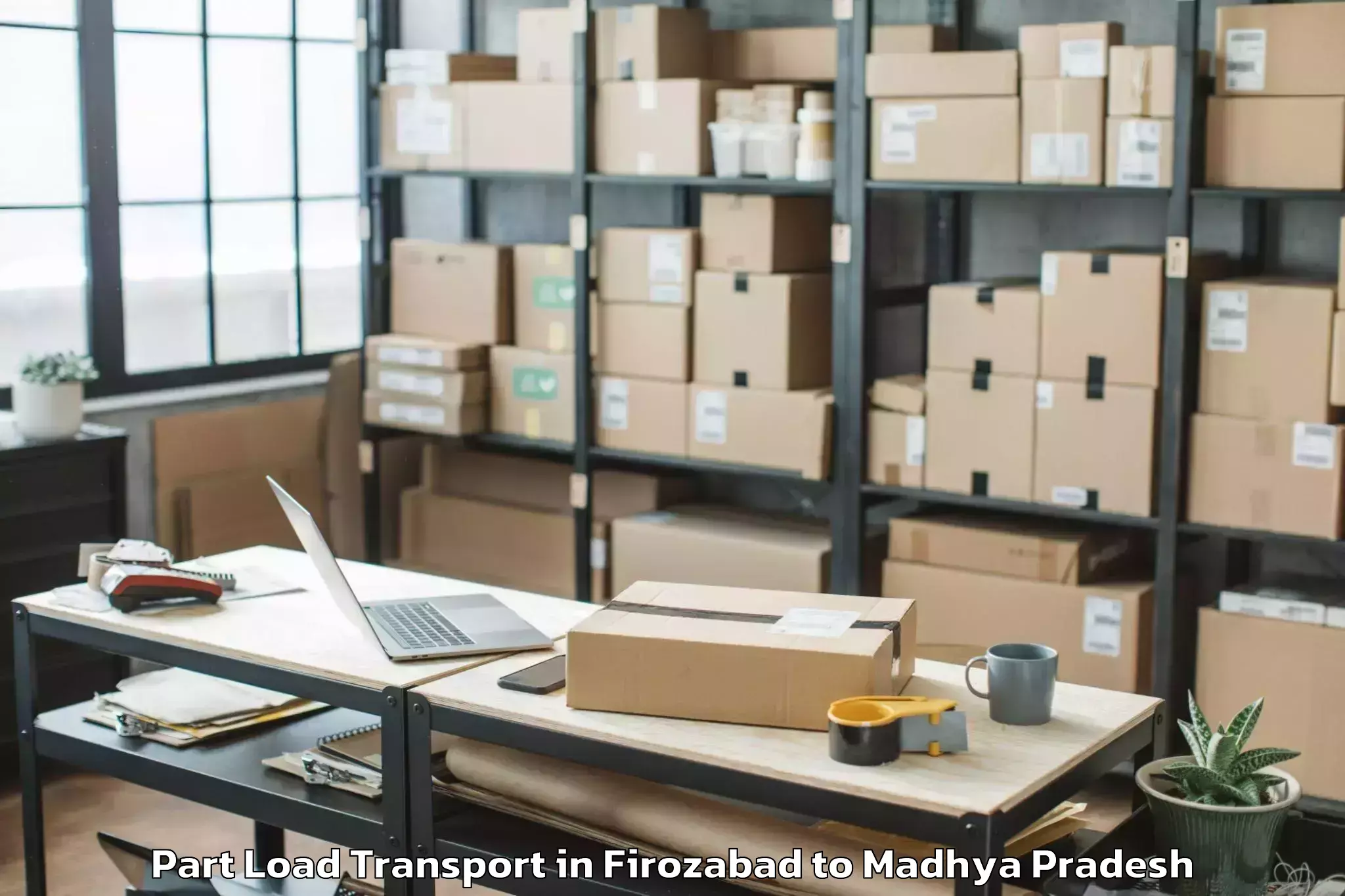 Book Firozabad to Ashta Part Load Transport Online